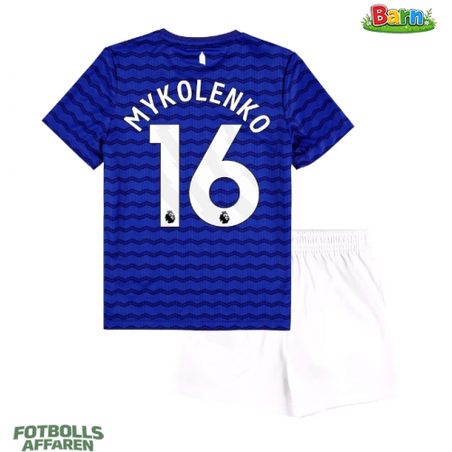 Everton Vitaliy Mykolenko #16 Hemmaställ Barn 2025-26 Kortärmad (+ Korta byxor)
